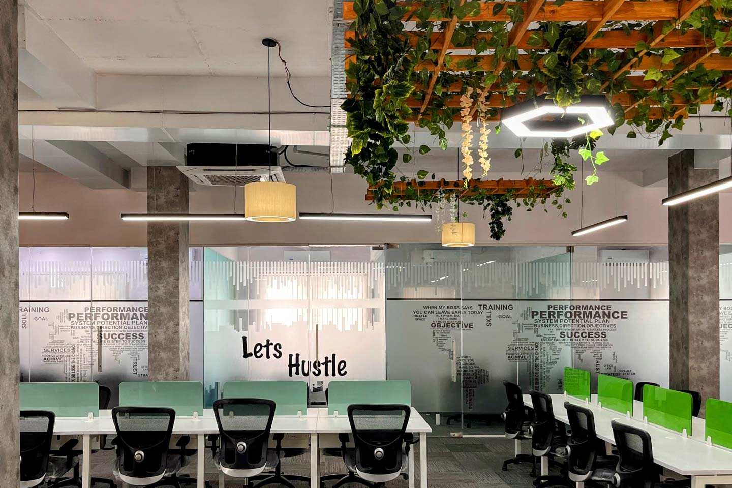 Hustle Space Cowork Ayana Tree workspace