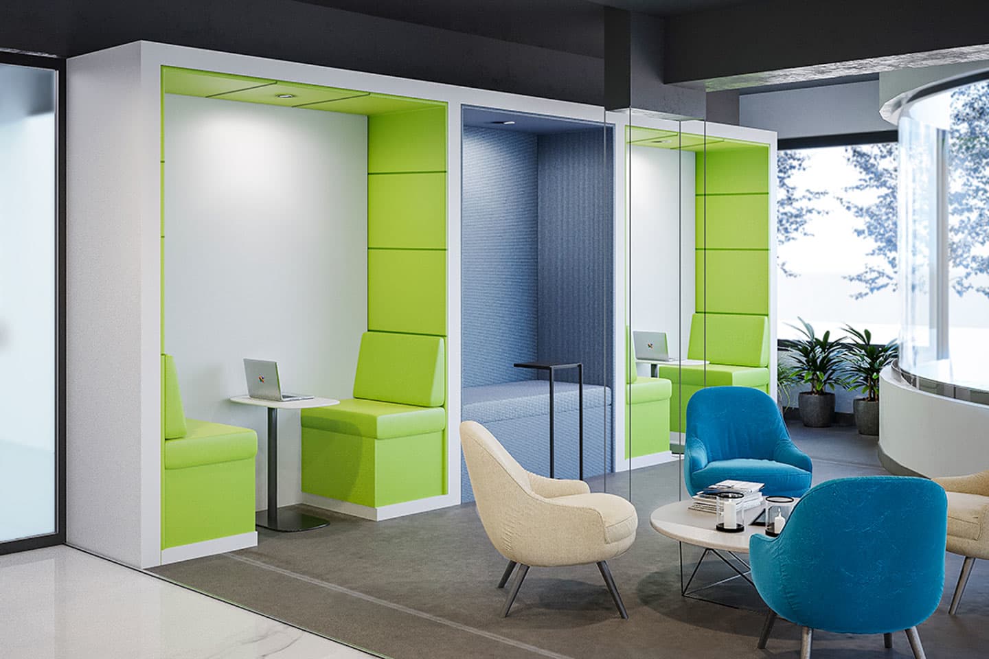 IndiQube Crystal interior