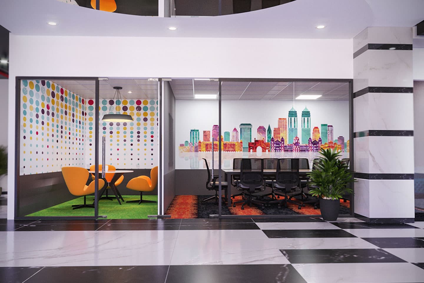 IndiQube Lakeview interior